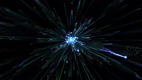 Futuristic Particle Burst Background Animation