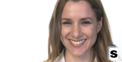 Smiling Woman's Friendly and Approachable Face Close-Up