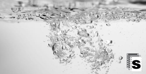 Bubbles Rising in Clear Water