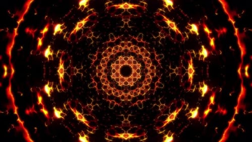 Abstract Fractal Fire Flame Background 4K Loop