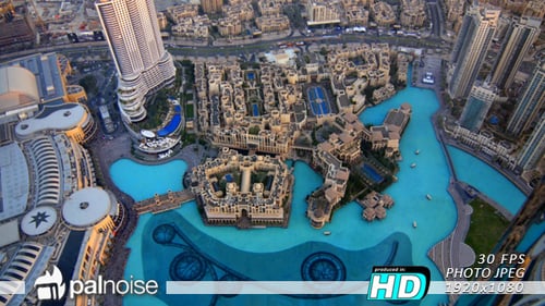 Dubai Mall Fountain Panoramic