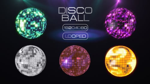 Looping Disco Ball with Changing Colors