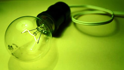 Illuminating Lightbulb with Soft Glow Close-Up