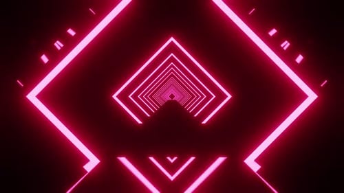 Pink Purple Square Vj Loop Tunnel Background 4K