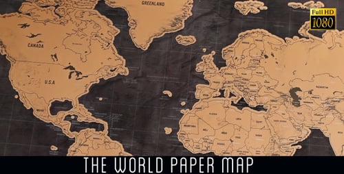 Detailed Tan World Map Panning