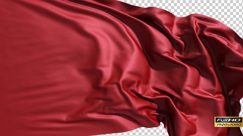 Red Silk Fabric Reveal Transition