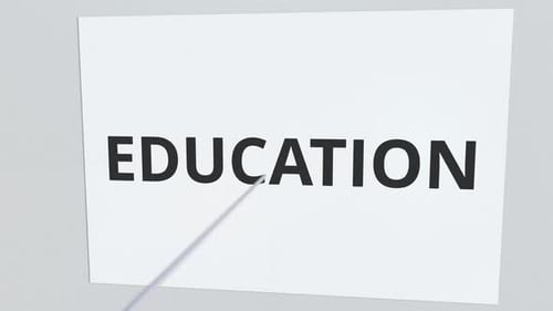 EDUCATION Text Plate Being Hit By Archery Arrow
