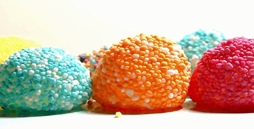 Colorful Dessert Treats on White Background