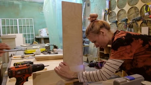 Assembling of Furniture at Carpentry Workshop