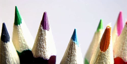 Bright Colorful Pencils Close-Up Art Design