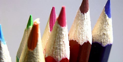 Macro Shot of Colorful Sharpened Pencils