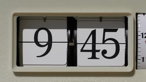 Flip Clock Showing Changing Numbers