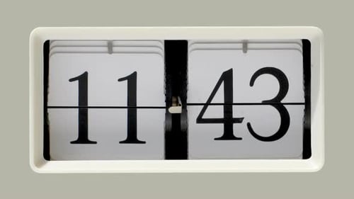 Flip Clock Ticking Through Time