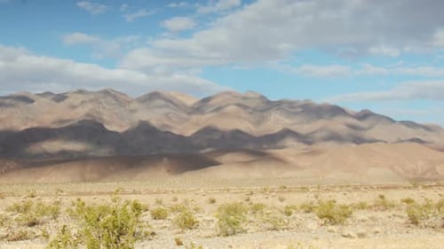 View Of A Mountain Range In Death Valley, California