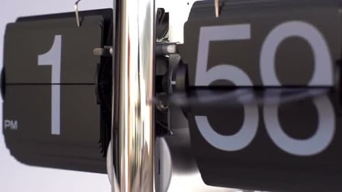 Flip Clock Counting Minutes and Showing Time