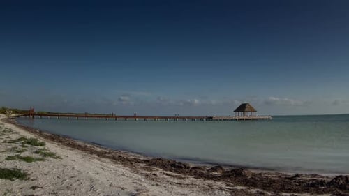 Vue côtière de l'île Holbox, Mexique 1