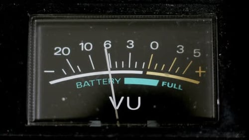 Power And Battery Levels On Old Ghetto Blaster Moving 1