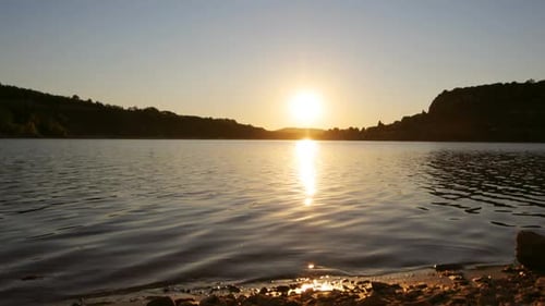 Timelapse Of Sun Setting Over A Lake In France 5