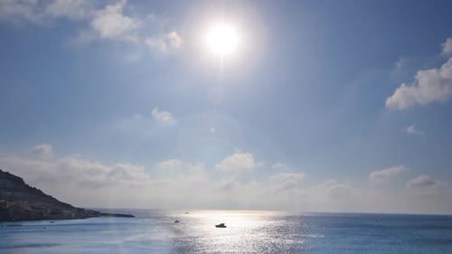Ocean Shot Of Fast Moving Clouds 1