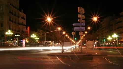 Traffic Roundabout Nighttime Urban 1