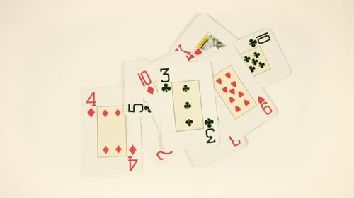 Playing Cards Stacking Into Pile