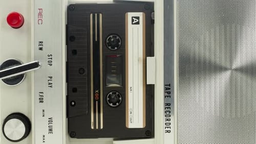 Close Up of a Vintage Tape Recorder