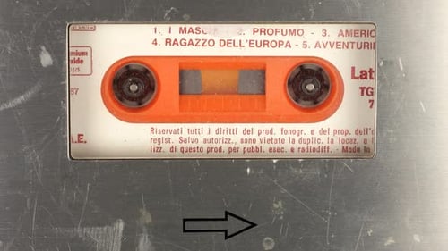 Close Up of Italian Cassette Tape