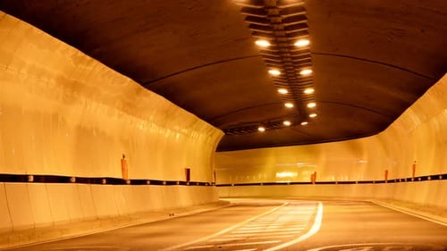Tunnel Night Traffic Road 5