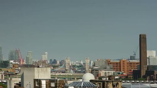 Pan Across London Skyline