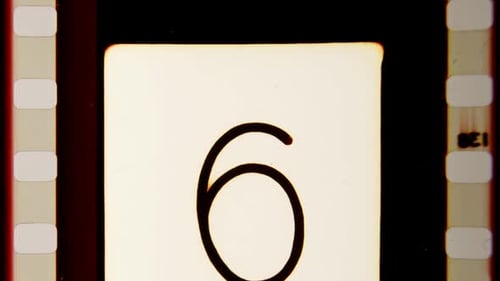 Universeller Countdown für Film/Academy Leader, hergestellt aus 35 mm Zelluloid-Filmstreifen. 3