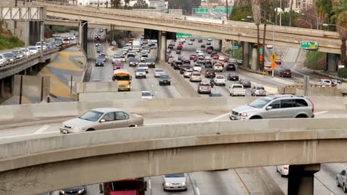 Busy Freeway In Downtown Los Angeles California 21