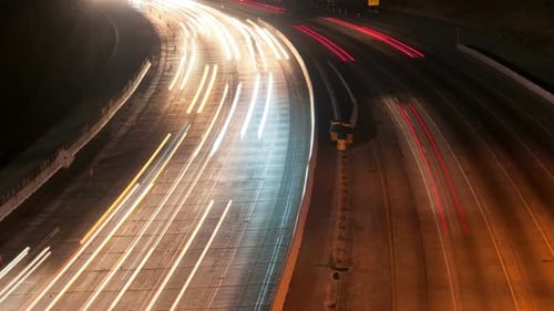 Traffic In Los Angeles At Night