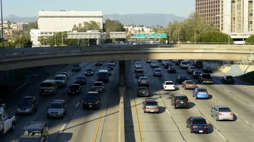 Rush Hour Traffic In Downtown Los Angeles 2