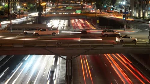 Traffic On Busy 10 Freeway In Downtown Los Angeles 1