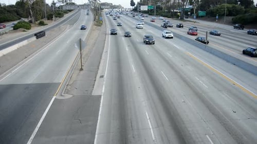 Traffic On Busy Freeway In Los Angeles 2