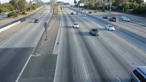 Traffic On Busy Freeway In Los Angeles 1