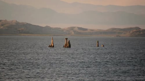Tufa Formation On Scenic Mono Lake California At Sunset 2
