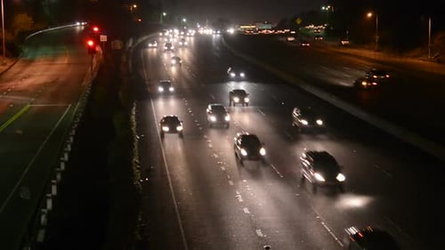 Belebter Autobahnverkehr in Los Angeles 1