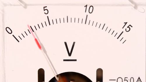 Analog Voltmeter Needle Moving