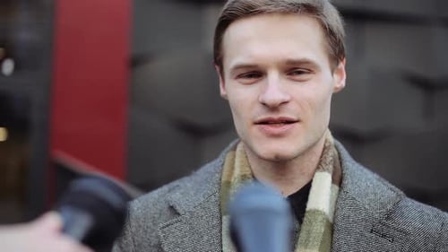Close-up of Interview with Young Adult Man
