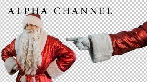 Man in Santa Outfit with Alpha Channel