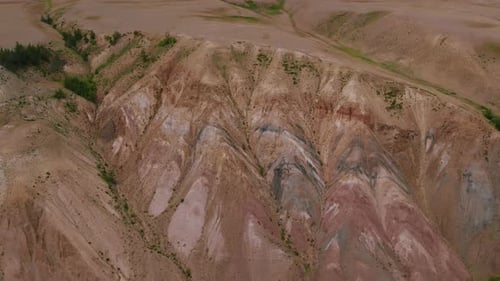 Red mountains landscape in Kyzyl-Chin valley also called as Mars valley in Altai