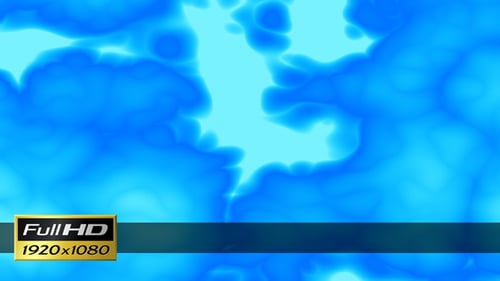 Dynamic Blue Fluid Organic Shapes Animated Background