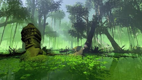 Les ruines d'anciennes civilisations dans la forêt tropicale
