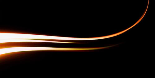 Dynamic Fluid Glowing Light Trails Transition