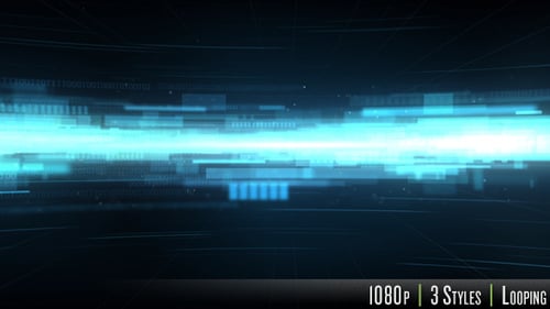 Virtuell leuchtende Tech-Daten