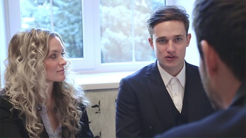 Professional Meeting Concludes with a Handshake