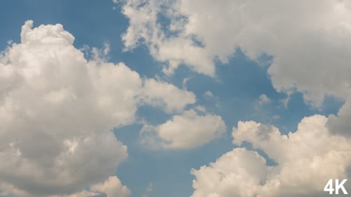 White Clouds Drifting on a Sunny Day