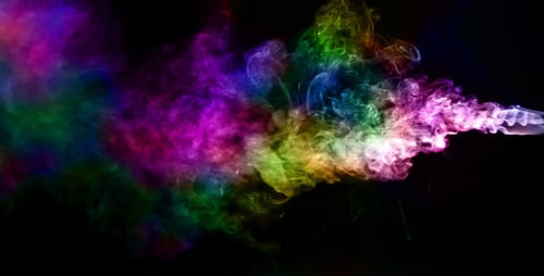 Vibrant Fluid Rainbow Smoke Stream Animated Background