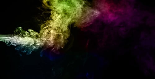 Fluid Colorful Smoke Burst Abstract Animation Element